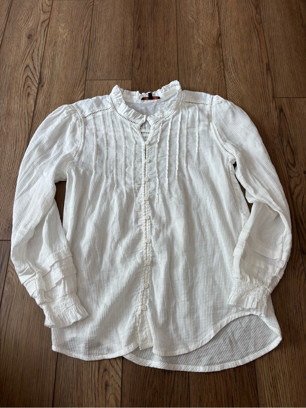 Quince White Ruffled Top - Picture 1 of 6